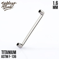 Плоскостная штанга для пирсинга 1.6 мм