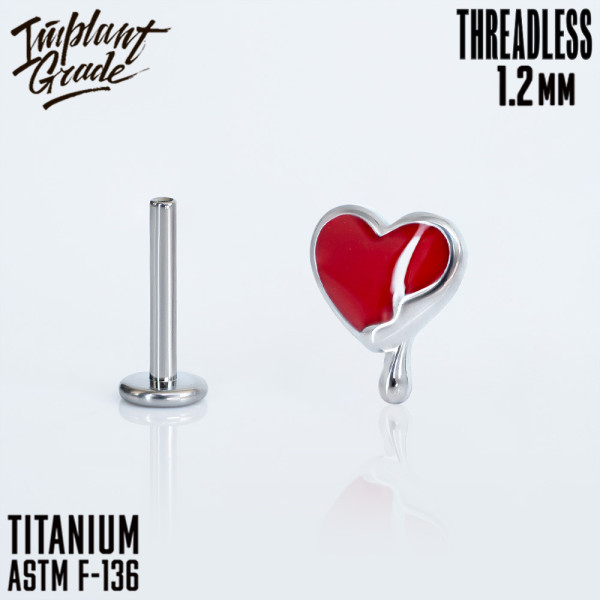 Лабрет без резьбы Heart