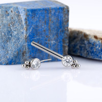 Штанга для пирсинга груди безрезьбовая Nancy 1.6 мм (14 G)