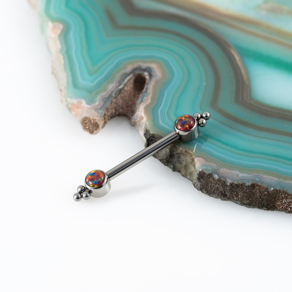 Штанга для пирсинга груди безрезьбовая Nancy 1.6 мм (14 G)