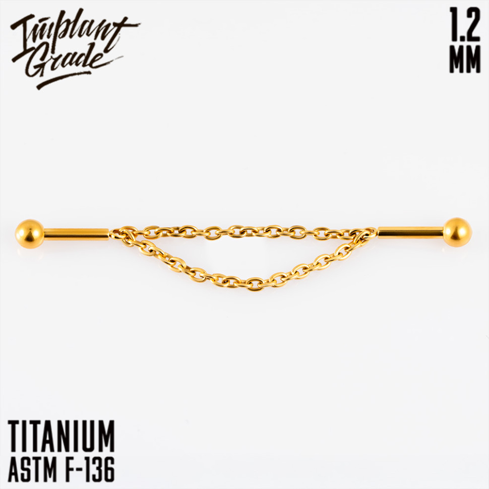 Лабрет Classic Chain 1.2 мм (16 G) 