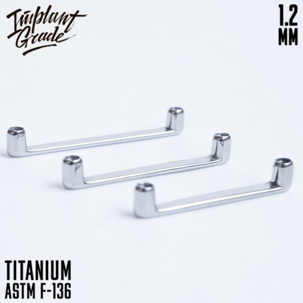 Плоскостная штанга для пирсинга 1.2 мм