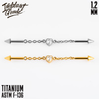 Лабрет Heart Chain 1.2 мм (16 G)