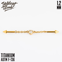 Лабрет Heart Chain 1.2 мм (16 G)