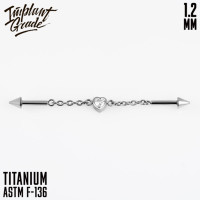 Лабрет Heart Chain 1.2 мм (16 G)