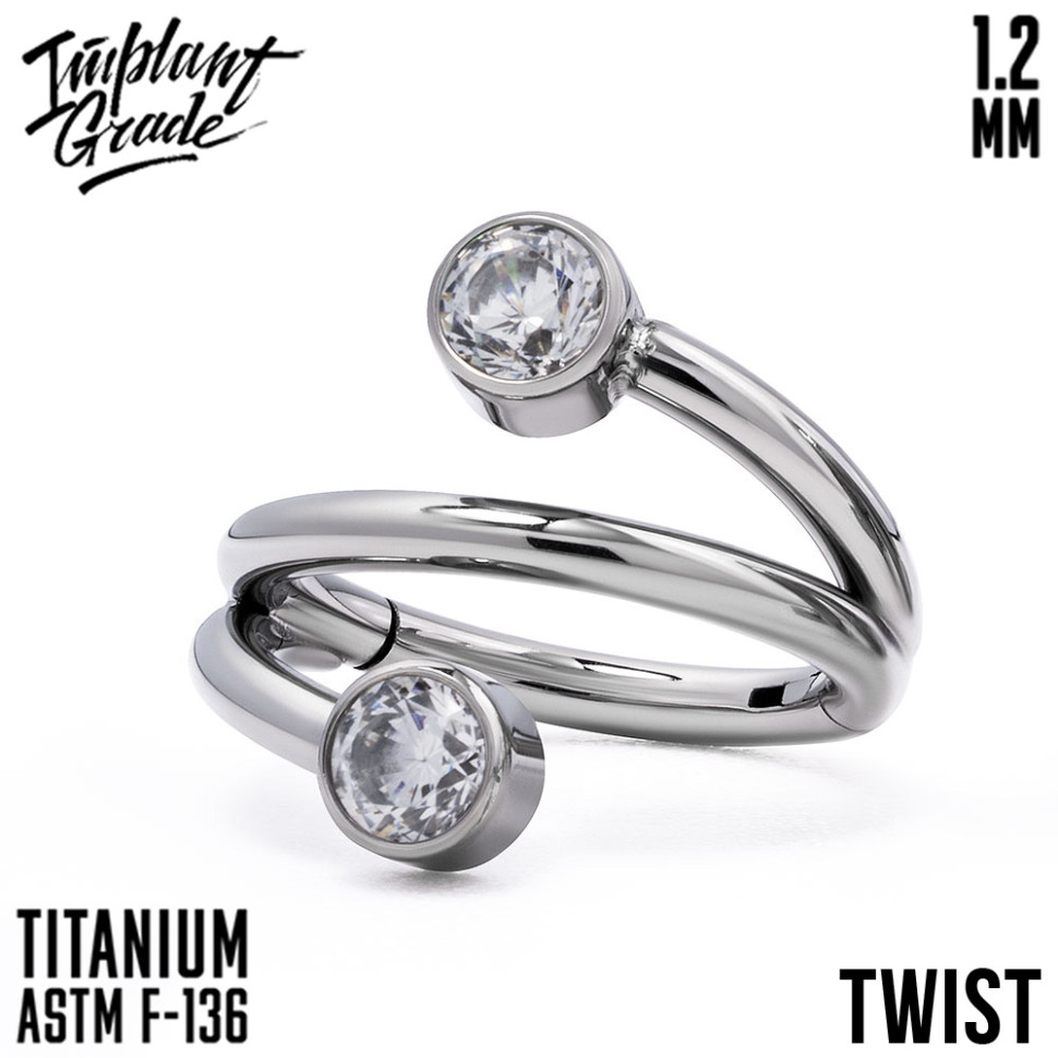 Кольцо-кликер TWIST 1.2 мм (16 G)