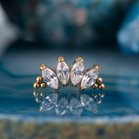 Накрутка 4K NEW Bead Marquise 1.2 мм 