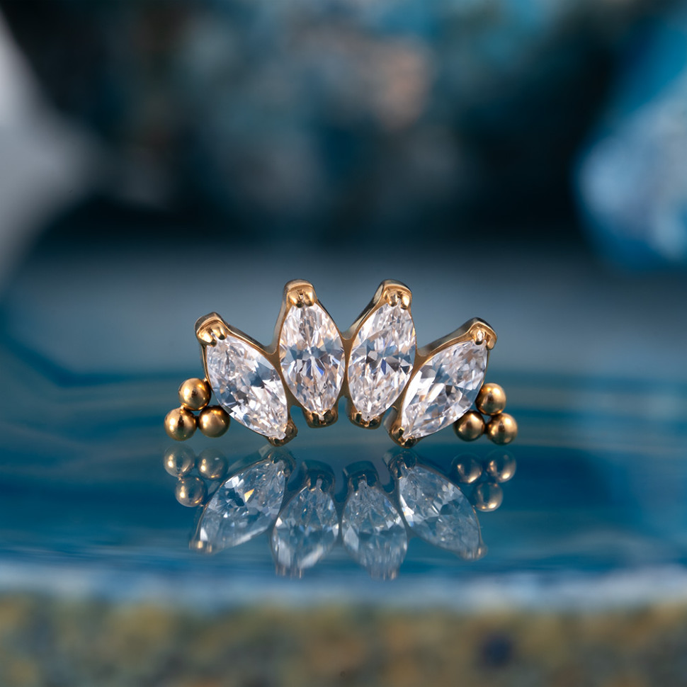 Накрутка 4K NEW Bead Marquise 1.2 мм 