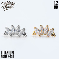 Накрутка 4K NEW Bead Marquise 1.2 мм 