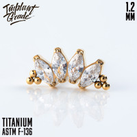 Накрутка 4K NEW Bead Marquise 1.2 мм 