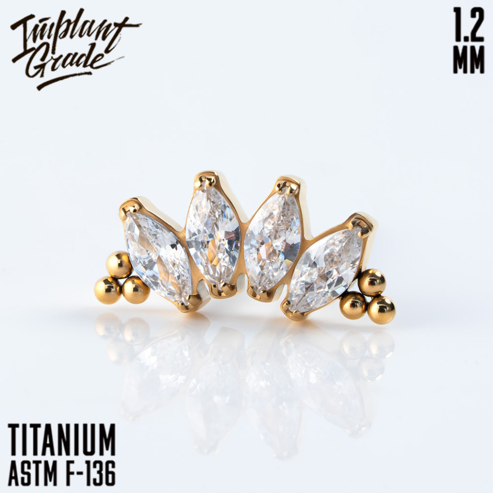 Накрутка 4K NEW Bead Marquise 1.2 мм 
