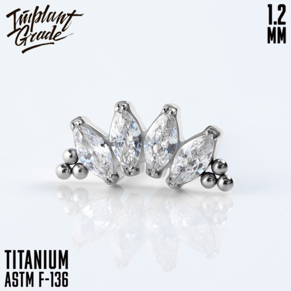 Накрутка 4K NEW Bead Marquise 1.2 мм 