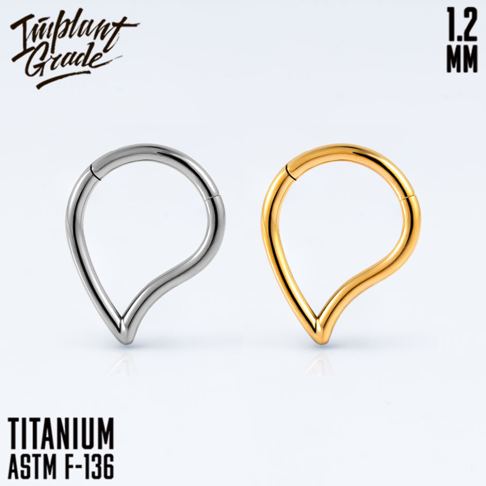 Кольцо-кликер Teardrop 1.2 мм (16 G) 
