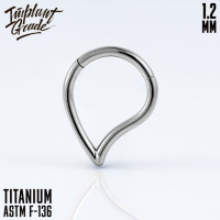 Кольцо-кликер Teardrop 1.2 мм (16 G) 