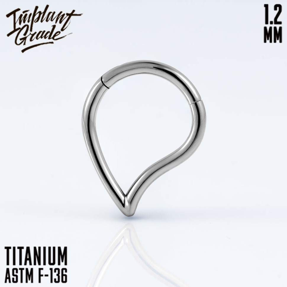 Кольцо-кликер Teardrop 1.2 мм (16 G) 