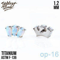 Накрутка-кластер Marquise Opal 1.2 мм