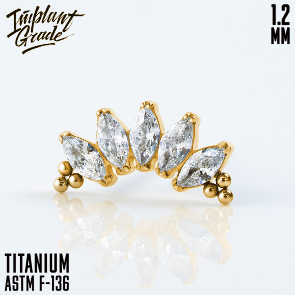 Накрутка 5K NEW Bead Marquise 1.2 мм 