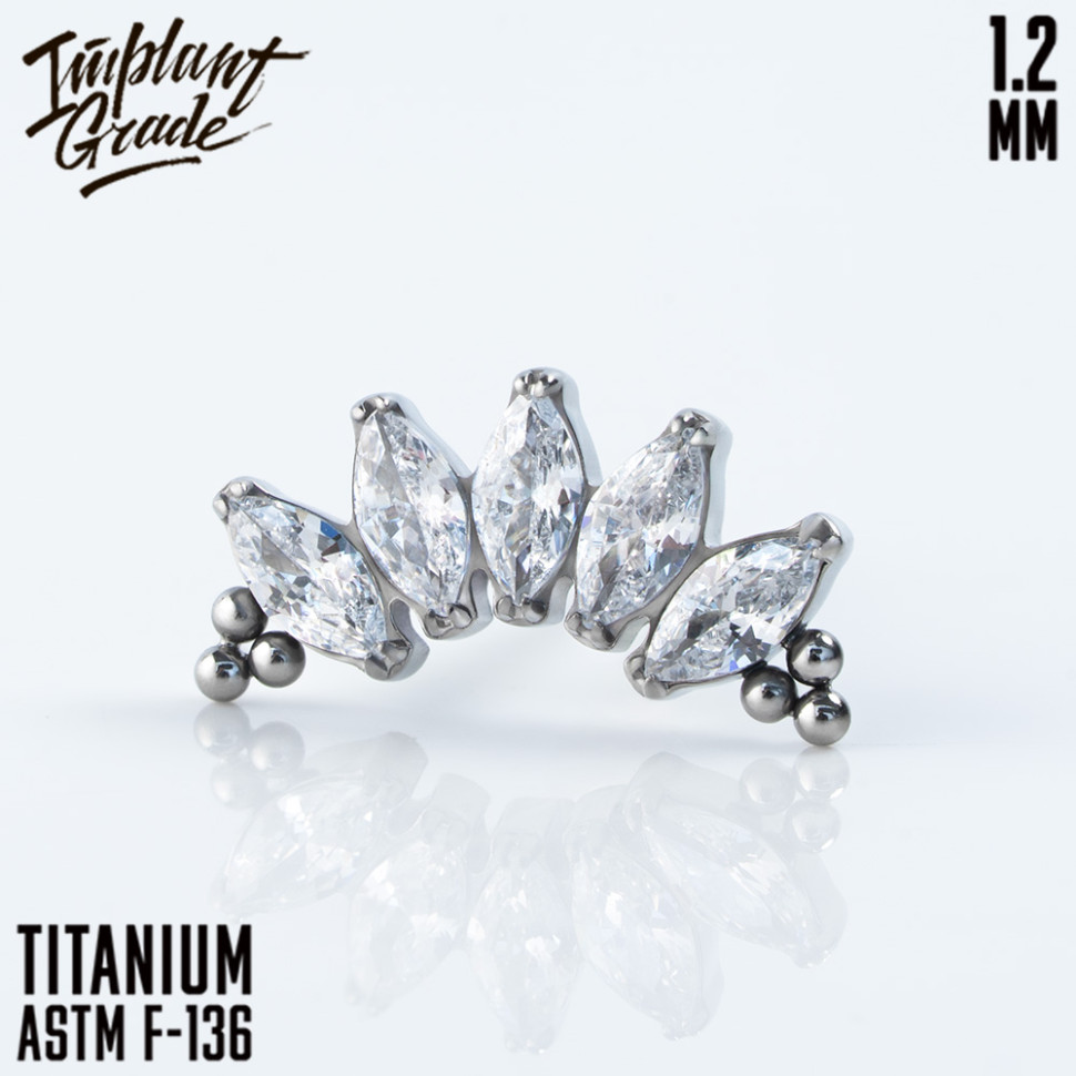Накрутка 5K NEW Bead Marquise 1.2 мм 