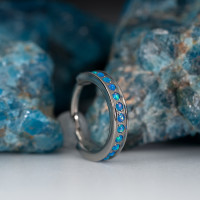 Кольцо-кликер Luxe Opal 1.2 мм (16 G)