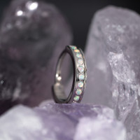 Кольцо-кликер Luxe Opal 1.2 мм (16 G)