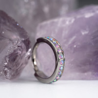 Кольцо-кликер Luxe Opal 1.2 мм (16 G)