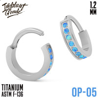 Кольцо-кликер Luxe Opal 1.2 мм (16 G)
