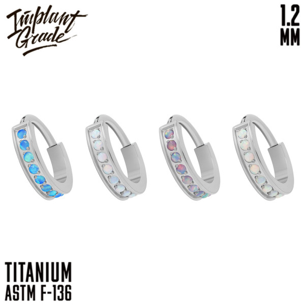 Кольцо-кликер Luxe Opal 1.2 мм (16 G)