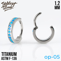 Кольцо-кликер Luxe Opal 1.2 мм (16 G)