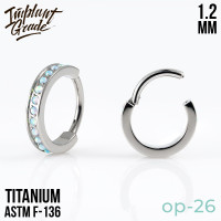 Кольцо-кликер Luxe Opal 1.2 мм (16 G)