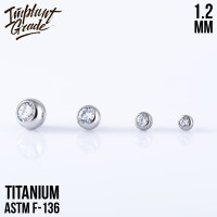 Накрутка Шар с фианитом 1.2