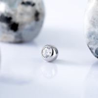 Накрутка Шар с фианитом 1.2