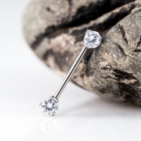 Штанга для пирсинга груди безрезьбовая CZ 1.2 мм (16 G)