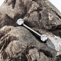 Штанга для пирсинга груди безрезьбовая CZ 1.2 мм (16 G)