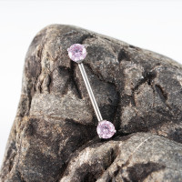 Штанга для пирсинга груди безрезьбовая CZ 1.2 мм (16 G)