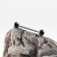 Штанга для пирсинга груди безрезьбовая CZ 1.2 мм (16 G)