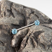 Штанга для пирсинга груди безрезьбовая CZ 1.2 мм (16 G)