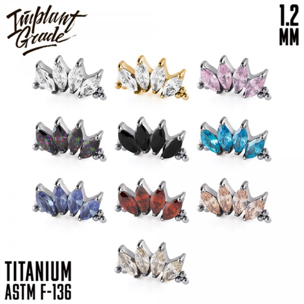 Накрутка-кластер Marquise 4 K Bead 1.2 мм