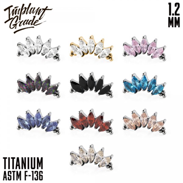 Накрутка-кластер Marquise 5 K Bead 1.2 мм 