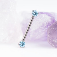Штанга для пирсинга груди безрезьбовая CZ 1.6 мм (14 G) 