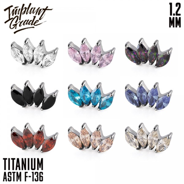 Накрутка-кластер 4 K Marquise 1.2 мм