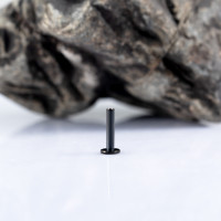 Ножка лабрета для пирсинга Black 1.6 мм (14 G), основа 4 мм Ножка лабрета для пирсинга Black 1.6 мм (14 G), основа 4 мм