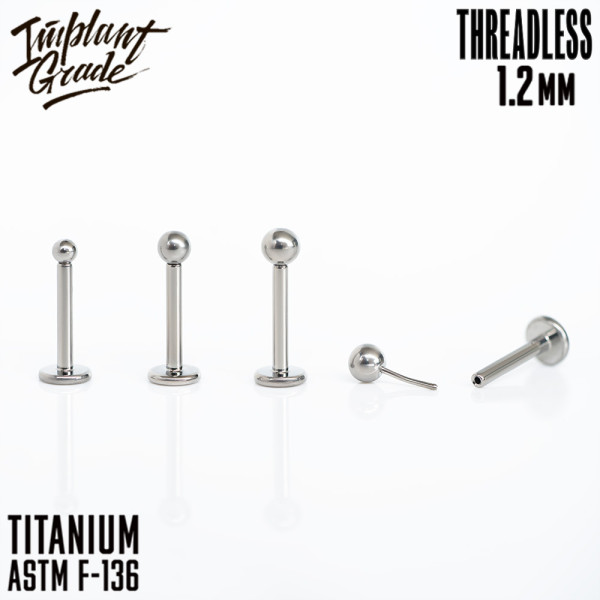 Лабрет без резьбы 1.2 мм (16 G)