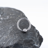 Кольцо с шариком 1.6 мм (14G)
