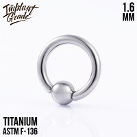 Кольцо с шариком 1.6 мм (14G)