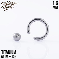 Кольцо с шариком 1.6 мм (14G)