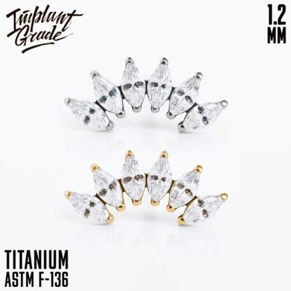 Накрутка-кластер 6 K Marquise 1.2 мм