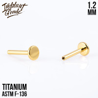 Ножка лабрета для пирсинга Gold 1.2 мм (16 G), основа 4 мм Ножка лабрета для пирсинга Gold 1.2 мм (16 G), основа 4 мм