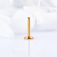 Ножка лабрета для пирсинга Gold 1.2 мм (16 G), основа 4 мм Ножка лабрета для пирсинга Gold 1.2 мм (16 G), основа 4 мм