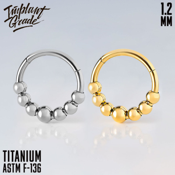 Кольцо-кликер Balls line new 1.2 мм (16 G) 