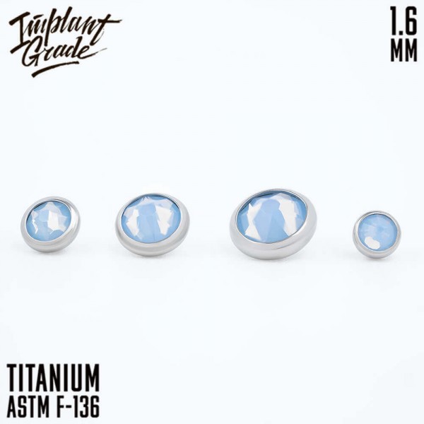 Накрутка с опалом Air Blue 1.6 мм